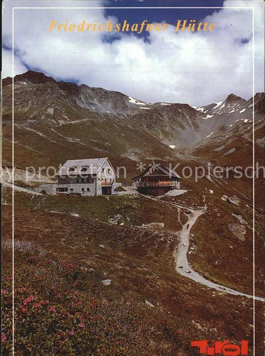 Friedrichshafener  Huette mit Schafbichljoch Galtür Paznauntal
