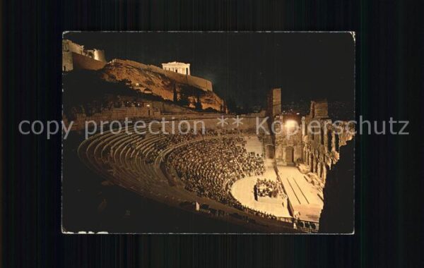Athens Athen Acropolis und Odeon von Herod Atticus b
