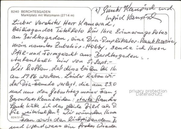 Berchtesgaden Marktplatz mit Brunnen und Watzmann – Bild 2