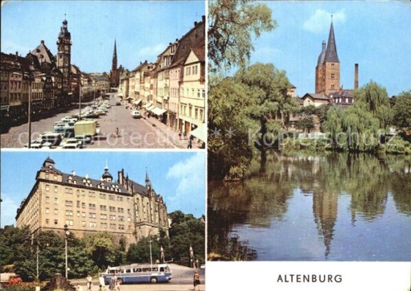 Altenburg Thueringen Markt Schloss Kleiner Teich Rote Spitze