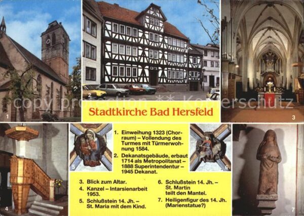 Bad Hersfeld Stadtkirche Dekanatsgebäude Kanzel Alta