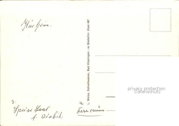 Bad Kissingen Rudolf Wissell Sanatorium Halle Speises – Bild 2