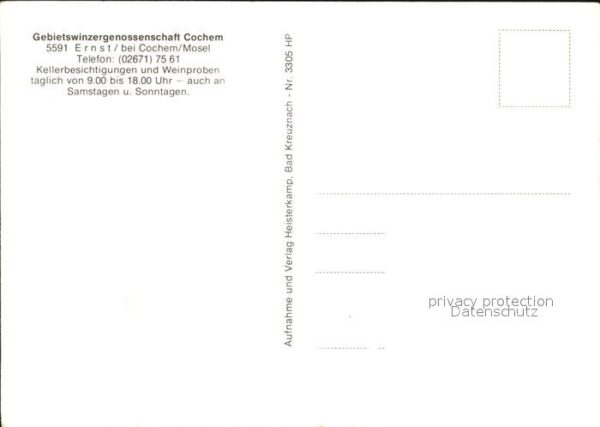 Ernst Cochem Winzergenossenschaft Cochem Weinprobera – Bild 2