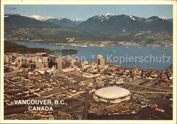 Vancouver British Columbia Aerial view of Downtown Vancouver Burra