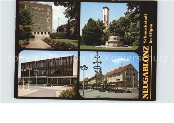 Neugablonz Teilansichten Kirche Park