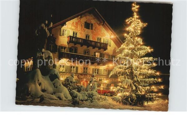Kochel See Gasthof zur Post Winterabend