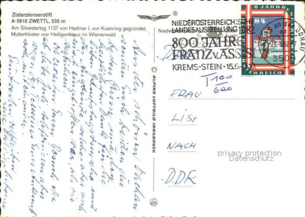 Zwettl-Niederoesterreich Zisterzienserstift Fliegeraufnahme – Bild 2