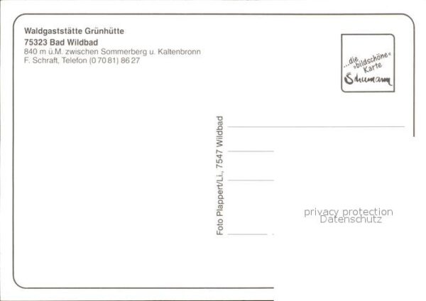 Bad Wildbad Waldgaststätte Grünhütte – Bild 2