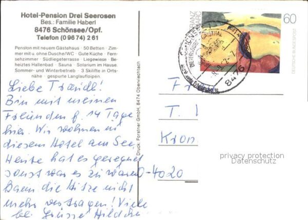 Schoensee Hotel Pension Drei Seerosen Ruderboot – Bild 2