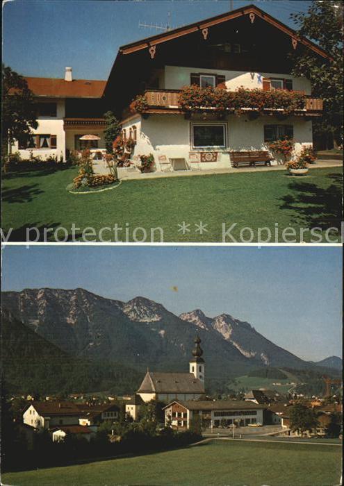 Inzell Pension Friedl Plenk Ortsansicht mit Ki