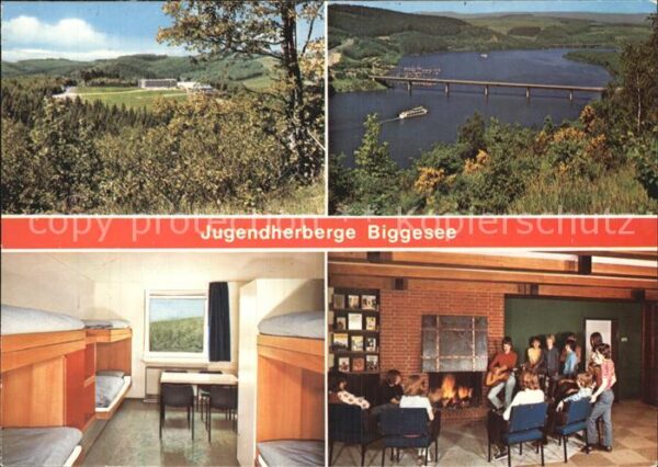 Stade Biggesee Jugendherberge Kaminabend Panorama Bigg
