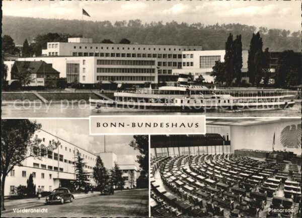 Bonn Rhein Bundeshaus Plenarsaal Rheinfähre