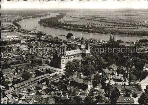 Speyer Rhein Altstadt Dom Fliegeraufnahme
