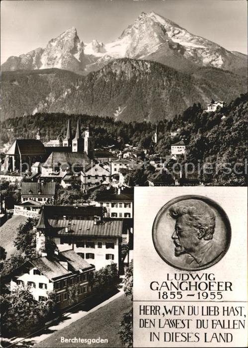 Berchtesgaden Ortsansicht mit Kirche Alpenblick Zum 1
