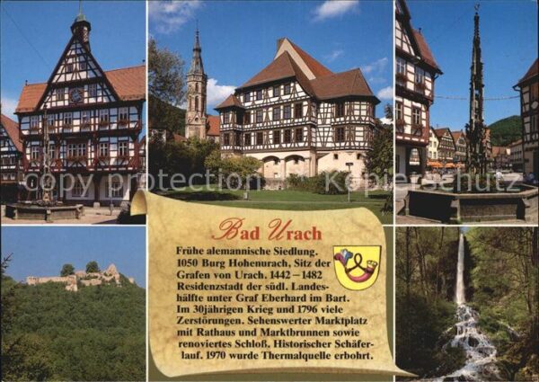 Bad Urach Rathaus Fachwerkhaus Schloss Amanduskir
