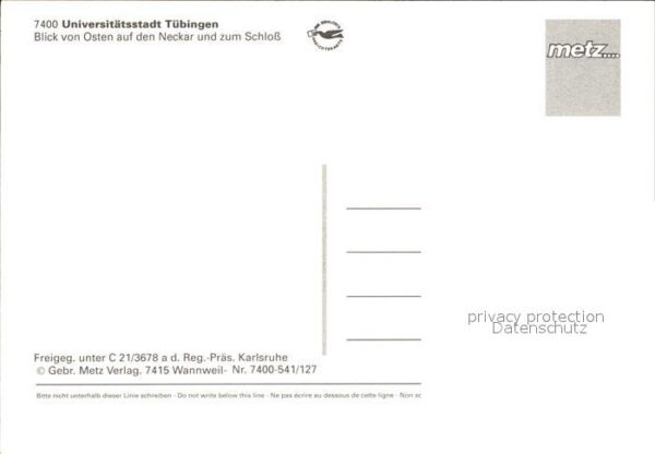 Tuebingen Blick von Osten auf den Neckar und Schl – Bild 2