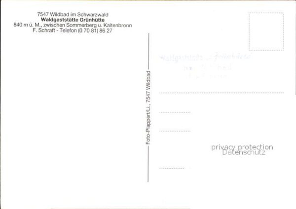 Wildbad Schwarzwald Waldgaststätte Grünhütte – Bild 2