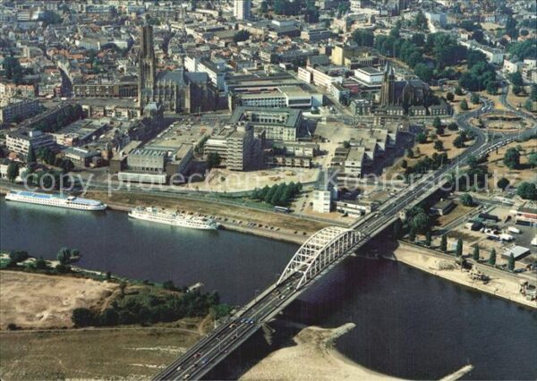Arnhem Rheinbrücke Fliegeraufnahme