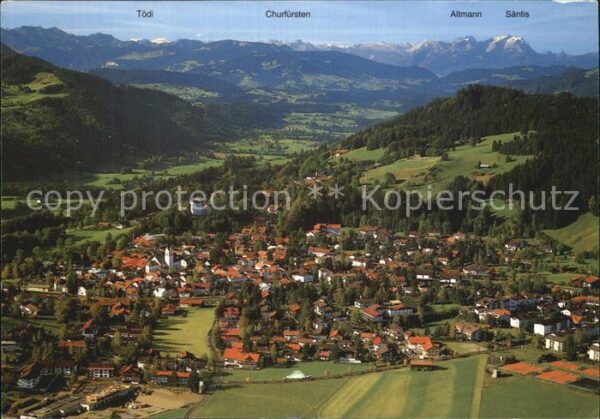 Oberstaufen mit Schweizer Alpenkette Schrothheilbad