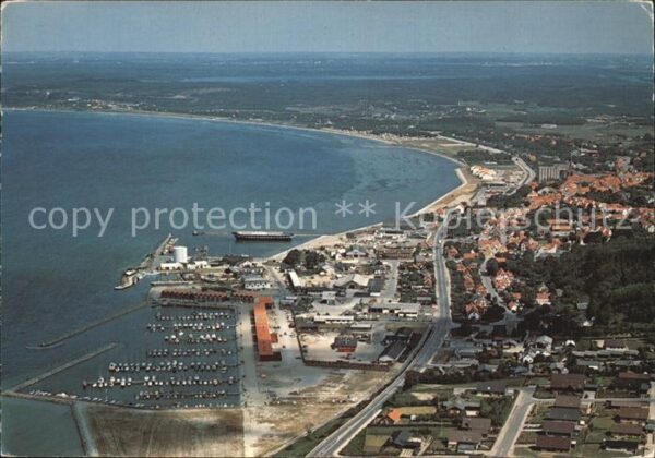 Ebeltoft Hafen Fliegeraufnahme