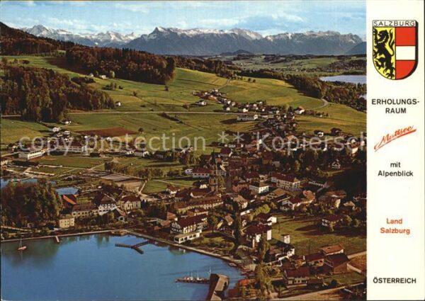 Mattsee Salzburg Trumersee Blick gegen Untersberg Alpenp