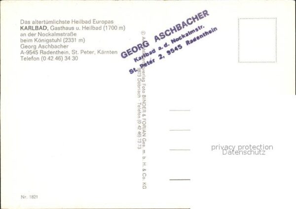 Radenthein Karlbad Nockalmstrasse altertümliches H – Bild 2