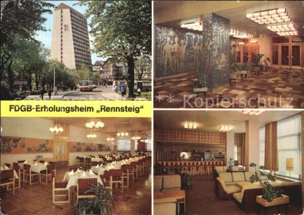 Oberhof Thueringen FDGB Erholungsheim Rennsteig Empfang Sp