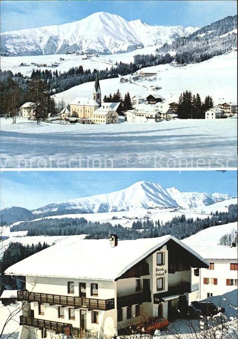 Terenten Vintl Suedtirol Pension Edelweiss Ortsansicht mit Kirch