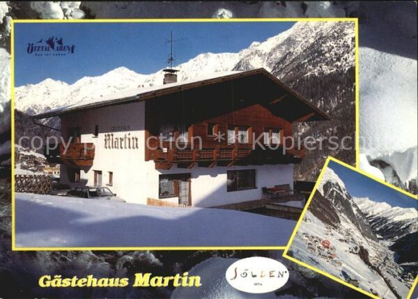 Soelden Oetztal Gästehaus Martin Winterpanorama Alpen