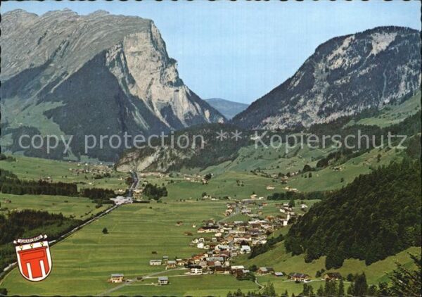 Schoppernau Vorarlberg gegen Au und Kanisfluh Alpenpanorama Br