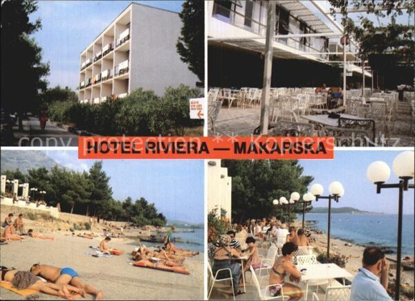 Makarska Dalmatien Hotel Riviera Restaurant Terrasse Stran
