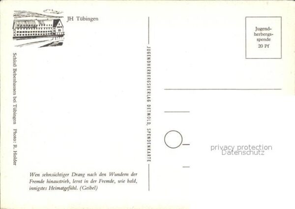 Tuebingen JH Jugendherberge Gedicht Geibel – Bild 2