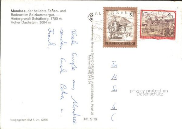 Mondsee Salzkammergut mit Schafberg Hoher Dachstein Fliegerau – Bild 2