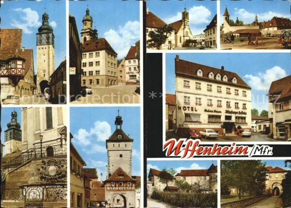 Uffenheim Hotel Motel Grüner Baum Marktplatz Turm