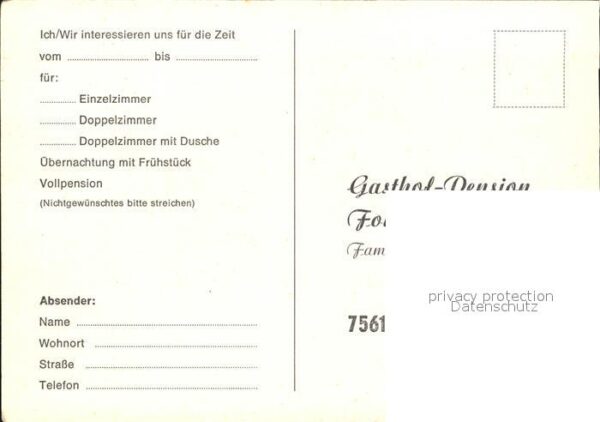 Hundsbach Forbach Gasthof Pension Forelle Luftkurort Schw – Bild 2