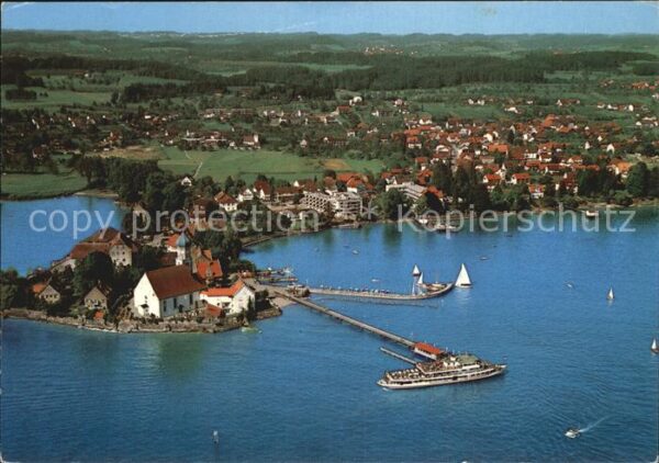Wasserburg Bodensee Halbinsel Fähre Anleger Fliegeraufnahme