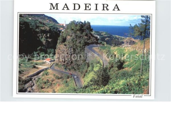 Faial Madeira Landschaftspanorama Meerblick Serpentin