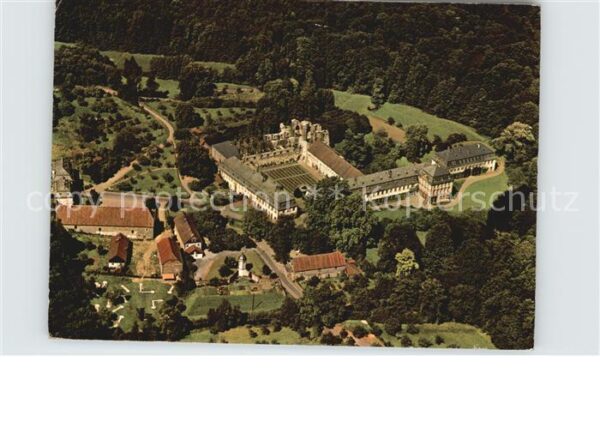 Arnsburg Hessen Kloster mit Ruine 13. Jhdt. Fliegeraufn