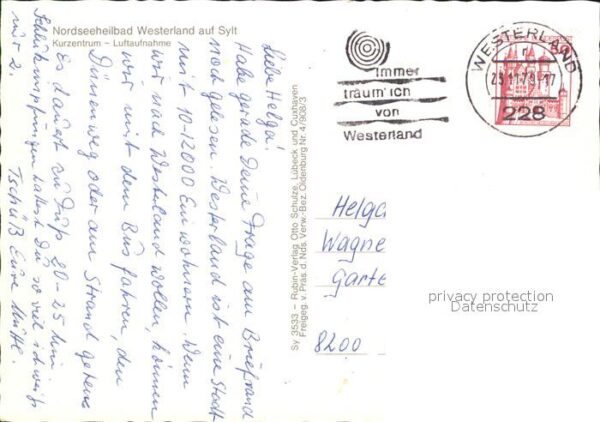Westerland Sylt Fliegeraufnahme Kurzentrum – Bild 2