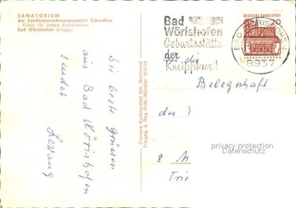 Bad Woerishofen Fliegeraufnahme Sanatorium der Landesve – Bild 2