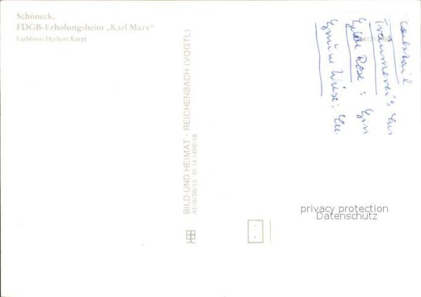 Schoeneck Vogtland Erholungsheim Karl Marx – Bild 2