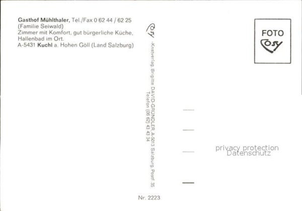 Kuchl Gasthof Mühlthaler – Bild 2