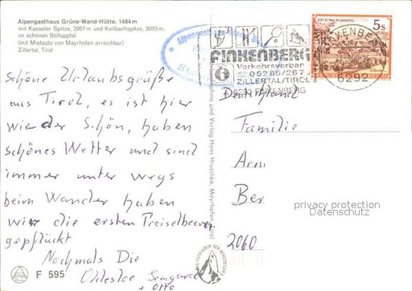 Zillertal Tirol Alpengasthaus Grüne Wand Hütte – Bild 2