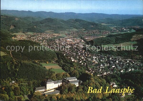 Bad Laasphe Fliegeraufnahme mit Schloss Wittgenstei