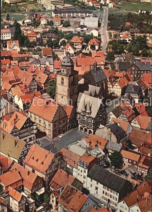 Alsfeld Fliegeraufnahme Rathaus Walpurgiskirche