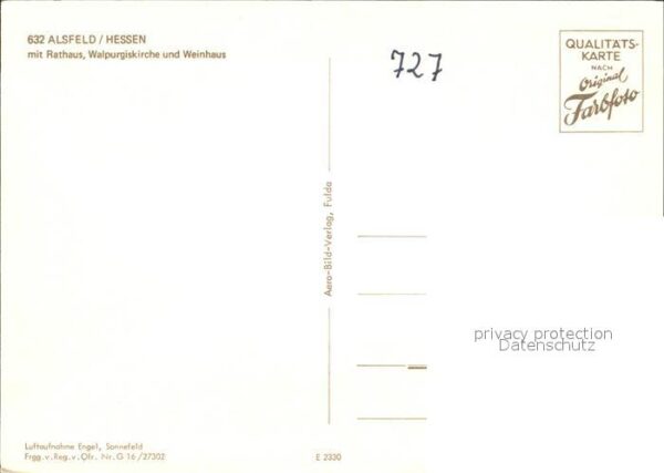 Alsfeld Fliegeraufnahme Rathaus Walpurgiskirche – Bild 2