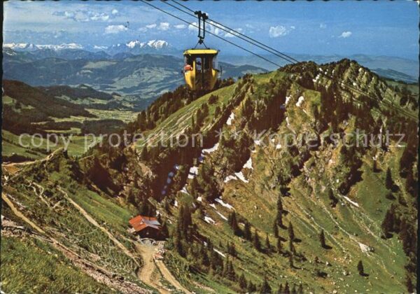 Oberstaufen Hochgratbahn mit Blick zum Altmann und