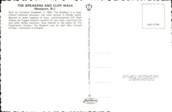 Newport Rhode Island The Breakers Cliff Walk Fliegeraufnahme – Bild 2