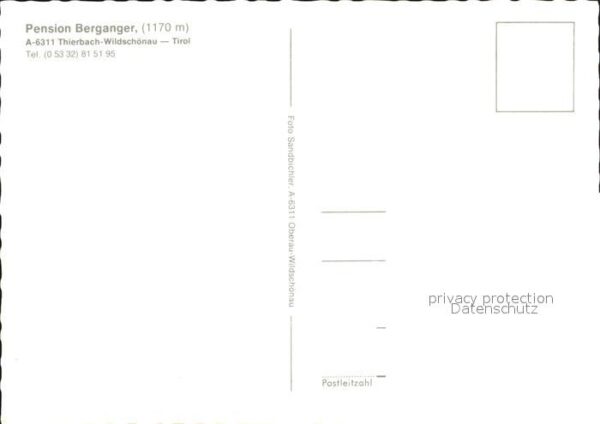 Thierbach Wildschoenau Pension Berganger – Bild 2