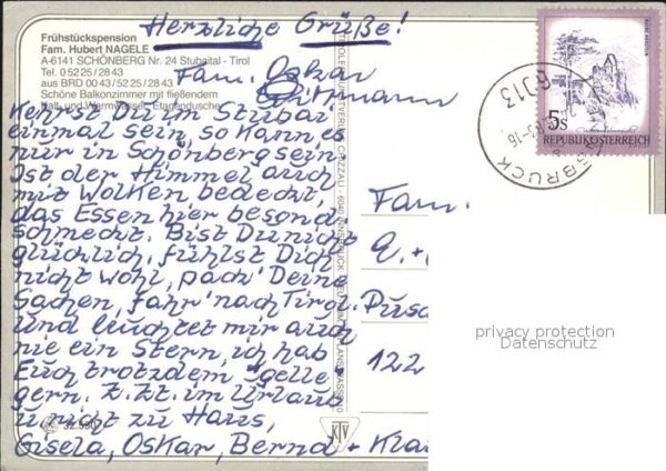 Schoenberg Stubaital Pension Hubert Nagele – Bild 2
